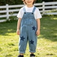 thumbnail image 3 of Coerni Boys Trendy Denim Bib Overalls Sleeveless Button Strps Jean Rompers 1-10Y Kids One Piece Casual Jumpsuits Back to School, 3 of 8