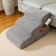 thumbnail image 5 of Dog Stairs for Small Dogs Cats High Density Pet Steps with Non- Bottom Portable Dog Ramp for Couch, Bed Sofa Washable Cover Extra Wide Steps for Older Pets Injured Dogs(21.65*15.75*13.78Inch), 5 of 8