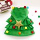thumbnail image 2 of Traje navideño para gatos y perros pequeños, capa verde con sombrero, 2 of 2