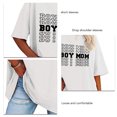 thumbnail image 5 of Blusa blanca de estilo casual, talla XL, de gran tamaño, con cuello redondo, estampado de letras y hombros caídos, 5 of 5