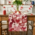 thumbnail image 6 of Sm:)e Black Pink Love Heart Valentine's Day Table Runner 13x72 Inch, 6 of 7