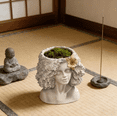thumbnail image 5 of Lady Face Planter Pot,Viral Lady Head Planter,Afro Planter-Garden Outdoor Decor Vintage Sculpture Planter Gift For Plants Lovers, 5 of 9
