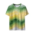 thumbnail image 4 of Taylonsss Women's Vintage Gradient Printed Round Neck Short Sleeve T-Shirt Casual Sports Top for Fitness and Daily Wear Comfortable Stretch Breathable Fabric for Spring Summer, 4 of 9
