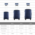 thumbnail image 4 of 3 Piece Suitcase Hard Shell Luggage Set with Swivel Wheels Carry-on Luggage Expandable Suitcase, 4 of 17