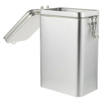 Tinplate Storage Tin Canister with Airtight Lids, Square Metal Canisters – Small Kitchen Storage Containers for Tea, Coffee, Candy, Sugar, Spices