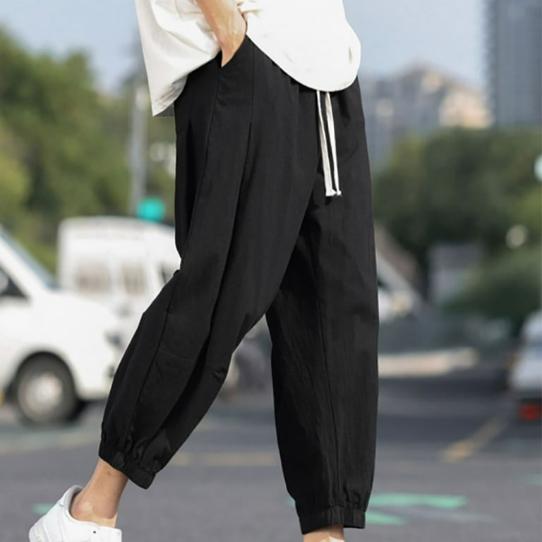 simianring Peach skin pants black Lサイズ Haoxianjian Baggy Pants Track Pants Men Men'S Summer Outdoor