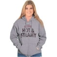 thumbnail image 3 of I Take My Coffee Hot and Steamy Zip Hoodie Sweatshirt Women Brisco Brands S, 3 of 5