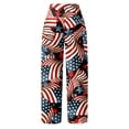 thumbnail image 3 of Frontwalk Women's Boho Palazzo Pants Wide Leg Lounge Pants Ladies High Waist Trousers Beach Floral Casual Loose Fit Pants Size  S-2XL, 3 of 3