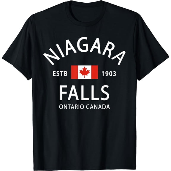 Niagara Falls Clothing - Ontario Canada - Niagara Falls T-Shirt Black Small