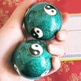 thumbnail image 2 of 2Pcs/Pair Meditation Ball Dragon Phoenix Pattern Finger Exercise Enamel Color Yin Yang Fitness Handball for Gift, 2 of 8