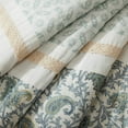 thumbnail image 3 of 9 Piece Cotton Percale Comforter Set Aqua Cal King, 3 of 10