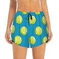 thumbnail image 2 of Xecao's Ball Tennis for a double-layer running short for women, perfect for gym, tennis, and more, featuring a convenient pocket., 2 of 9