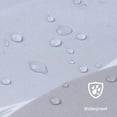 thumbnail image 4 of Cortina de ducha impermeable de 180 x 180 cm con ganchos (parches morados), de alta calidad, resistente al moho, fácil de limpiar, bellamente impresa, 4 of 5