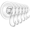 thumbnail image 1 of VIS'V - Colgador de corona, grande, transparente, reutilizable, resistente, con ventosa y toallitas, 22 libras, fuerte ventana de cristal, ventosa, ganchos, soporte para corona para decoración de corona de Navidad de Halloween, 2 paquetes, 1 of 7