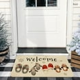 thumbnail image 5 of Merry Christmas Door Mat Outdoor for Front Door,Xmas Tree Red Bow Lights Holiday Welcome Doormat,Winter Floor Rugs for Indoor Porch Entrance Farmhouse Decor 30" x 17", 5 of 6
