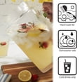 thumbnail image 5 of Mason Craft & More Glass 1 Gallon Pitcher with Removable Plastic Lid and Silicone Base, Tan, Useful for Serving Chilled Drinks, 5 of 6