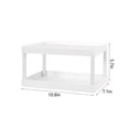 thumbnail image 3 of Fiudx Organizador de Escritorio de 2 Niveles, Ahorra Espacio, Polipropileno Blanco, Fácil de Montar, Ideal para Encimeras de Oficina o Cocina, Multifuncional para El Hogar, 27,5 X 18 X 14,5 Cm., 3 of 6
