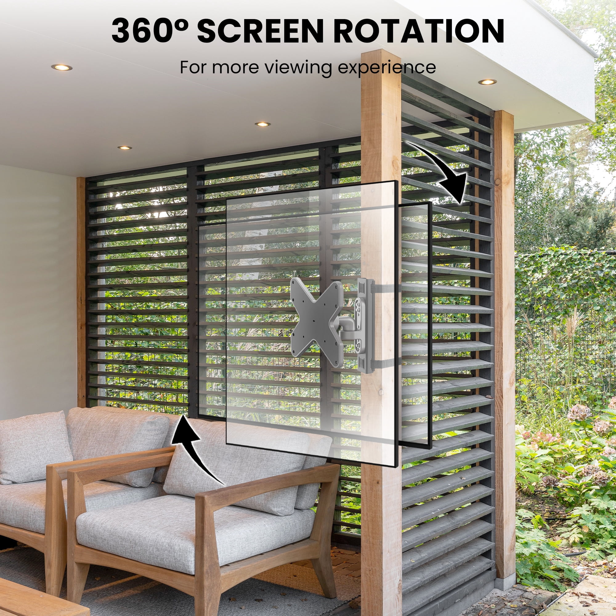 ZeboZap Pergola Patio Gazebo Post TV Pole Mount bracket up to 50" TV