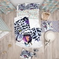 thumbnail image 2 of Designart 'Ferocious Snow Leopard Face - Modern Duvet Cover Set, 2 of 2