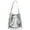 Silver, variant on Women Shoulder Bag Silver Bucket Bag PU Leather Armpit Bag Korean Styles Casual Handbag All-matching Underarm Bag