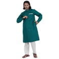 thumbnail image 5 of AtasiÂ&nbsp;Men's Henley Welt PocketÂ&nbsp;LongÂ&nbsp;KurtaÂ&nbsp;Solid Indian Ethnic Wear Clothing ForÂ&nbsp;Men's, 5 of 7