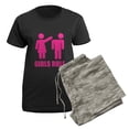 thumbnail image 5 of CafePress - Girls Rule Women's Dark Pajamas - Women's Short Sleeve Print T-Shirt and Pants Dark Cotton Pajama Set, 5 of 7