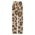 thumbnail image 4 of Brown Leopard Print Pajama Pants Comfortable Elastic Waist Pajamas Fashion Sleepwear Bottoms Plus Size Homewear, 4 of 6