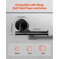 thumbnail image 3 of Toilet Paper Holder Fits Mega Roll Wall Mounted Toilet Roll Tissue Holder, Stainless Steel, Waterproof and Rust-Resistant, Large 5-Inch Rod, Anti-Fall End Cap, Flexible Horizontal or Vertical Install, 3 of 11
