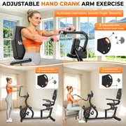LNOW Recumbent Stationary Bike for Home with Arm Exerciser , Low-Impact Cardio & Physical Therapy for Seniors