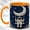 Orange, variant on Moon Swing Astronaut Coffee Mug, Starry Space Mug, Ceramic 11 oz