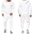 thumbnail image 2 of Ensemble 2 Pcs/ensemble Survêtement D\'entraînement Physique pour Hommes Pantalon de Sport Décontracté Haut Survêtement Ensemble à Capuche -zz, 2 of 5