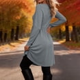 thumbnail image 4 of Ashirexll Casual Dresses for Women Winter Casual Pullover Long Sleeve Round Neck Solid Color Dress with Pockets, 4 of 7