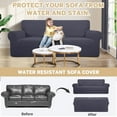 thumbnail image 5 of Sanmadrola 100% Waterproof Sofa Cover Non Slip Couch Cover Stretch Slipcover Leakproof Couch Protector for Kids Dogs Cats Pets, Gray, Chair, 5 of 11