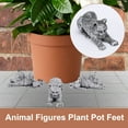 thumbnail image 3 of Resin Flower Pot Feet Strong Sturdy Design, Handmade Animal Statues Raisers, Support Indoor Outdoor Decor Improving Ventilation, Suitable for Home Office Living Room Bedroom, 3pcs, 3 of 7
