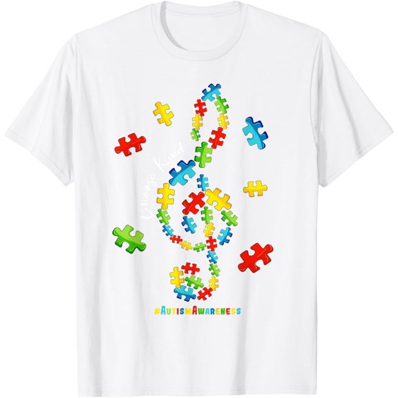 Exquisite and comfortable-Musical Note Choose Kind Music Teacher Kids Autism Awareness T-Shirt