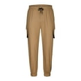thumbnail image 6 of qolati Men's Casual Cargo Pants Athletic Elastic Waist Hiking Joggers Pants Outdoor Classic Fit Workout Sweatpants, 6 of 7