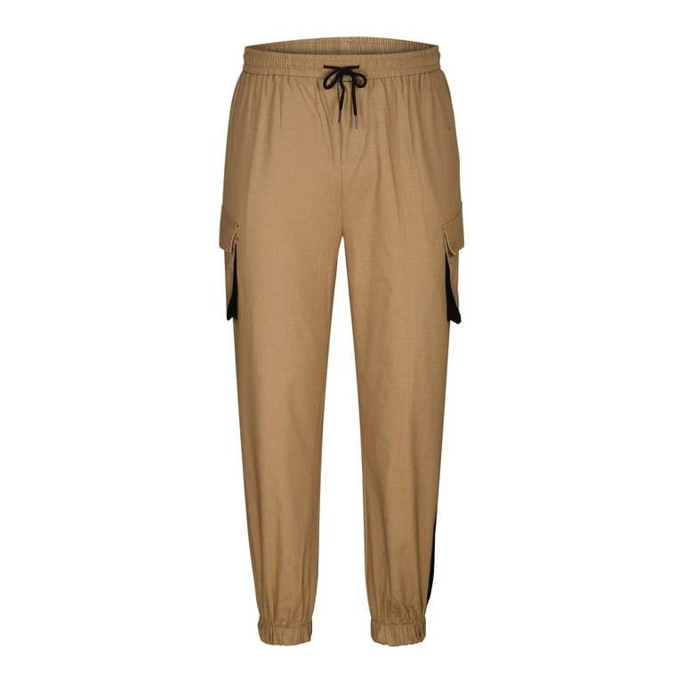 HUPOM Mens Dress Pants Regular Fit Fashion Men Pants Cargo
