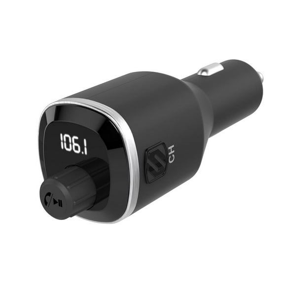 Scosche BTFreq Hands-Free Car Kit with Bluetooth FM Transmitter, Dual Charger