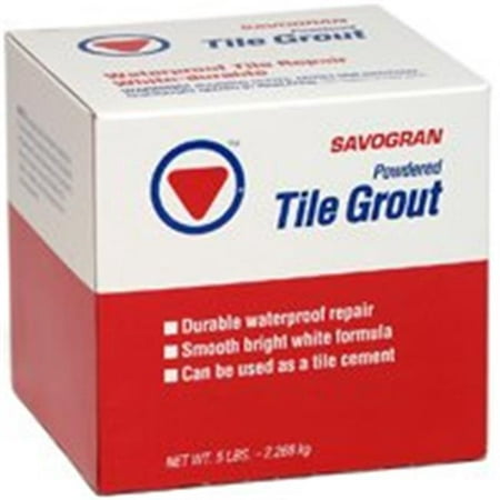 Savogran 12842 Powder Tile Grout, White, 5 Lb