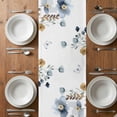 thumbnail image 4 of Table Runner 72 Inches Long for Kitchen Dining, Spring Blue Floral Dresser Scarf Farmhouse, Dining Table Decorations for Wedding/Parties, Country Garden Wildflowers Botanical 16 x 72 In, 4 of 8