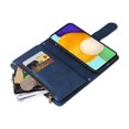 thumbnail image 4 of Case for Samsung Galaxy A52S 5G Cover Zipper Pocket Wallet Case Magnetic Protective - Blue, 4 of 5