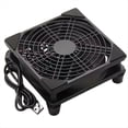 thumbnail image 1 of Ventilador de 120 mm para Router, Ventilador de Refrigeración para PC, Refrigerador TV Inalámbrico, Silencioso, Alimentación CC de 5 V, USB, 12 cm, con Tornillos y Red Protectora., 1 of 5