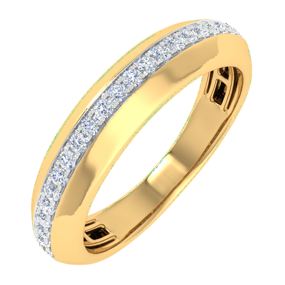 1/4 Carat Men Diamond Wedding Band Ring in 10K Gold (Ring Size 4.5)