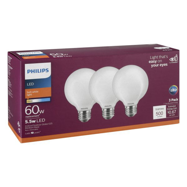 Philips Lighting Philips G25 Medium Decorative Bulb Walmart.com