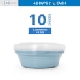 thumbnail image 3 of Mainstays 5-Pack Round BPA-Free Plastic Meal Prep Food Storage Containers, 1L, Blue Cameo, 3 of 10