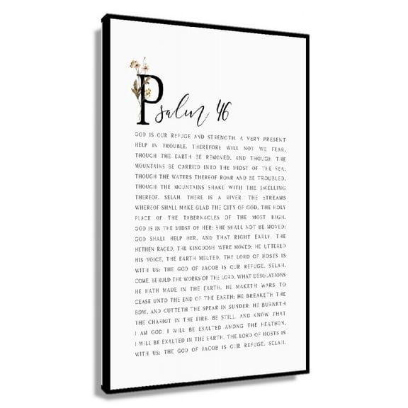 Psalm 46 Bible Verse Wall Art Printable Scripture Printable Minimalist Baptism Gift Canvases for Living Room Wall Posters Decorative Painting Panels