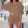 thumbnail image 2 of Tops For Women T-Shirts Oversized Loose Short Sleeve Summer Graphic Loose Fit Layer Clothes, 2 of 4