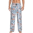 thumbnail image 2 of Goofa Rose Flowers Printed Soft Pajama Pants for Men, Wide Leg Comfy Casual Lounge Yoga Pants-, 2 of 9