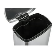 Qualiazero Kitchen Trash Can, 13.2 Gallon Stainless Steel Step Garbage Bin with Soft Close Lid, Silver
