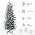 thumbnail image 3 of 6ft Pre-Lit Arctic Fir Christmas Tree with Snow Flocking & Warm White Lights - Indoor Holiday Decor for Living Room & Entryway, 3 of 7